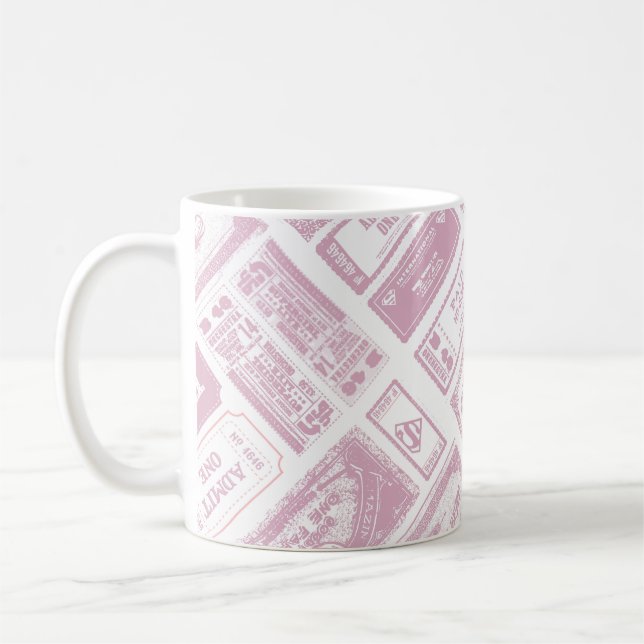 Supergirl geben ein Muster Pink ein Kaffeetasse (Links)