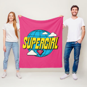Supergirl Global Pop Grafik Fleecedecke