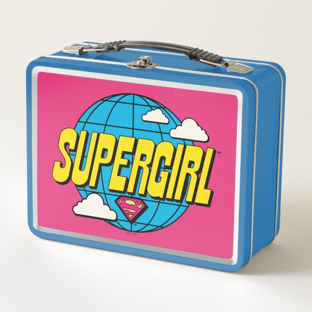 Supergirl Global Pop Graphic Metall Brotdose (Vorderseite)