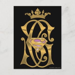 Supergirl Gold Crown Postkarte