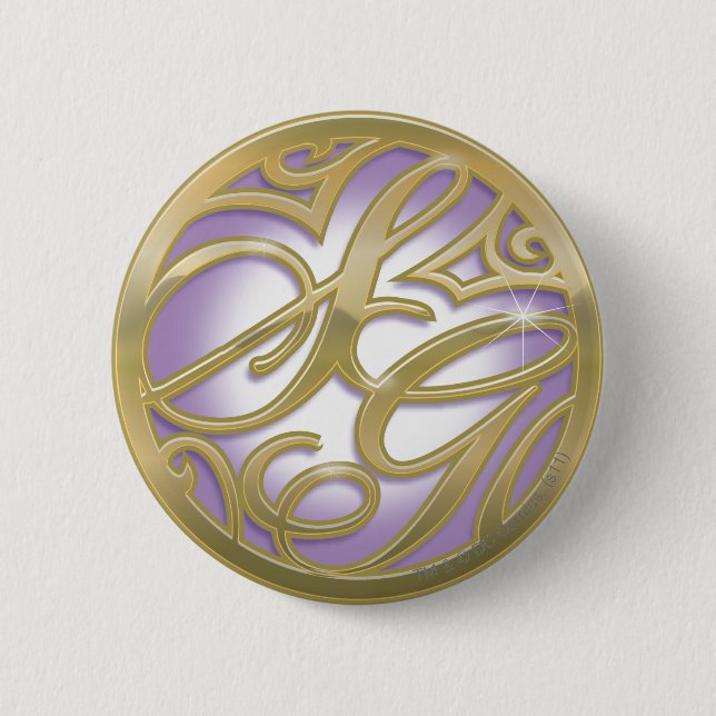 Supergirl Gold & Lila Circle Logo Button (Vorderseite)