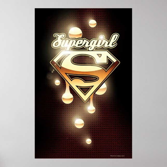Supergirl Gold Tropfen Poster (Vorne)