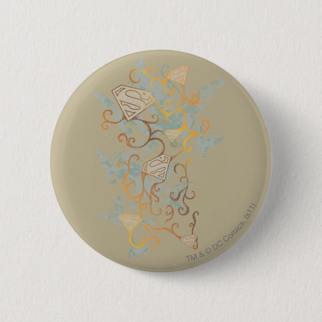 Supergirl Gold und Brown Button (Vorderseite)