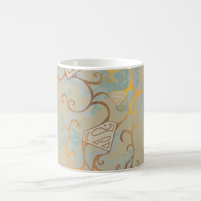 Supergirl Gold und Brown Kaffeetasse (Mittel)