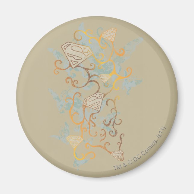 Supergirl Gold und Brown Magnet (Vorne)