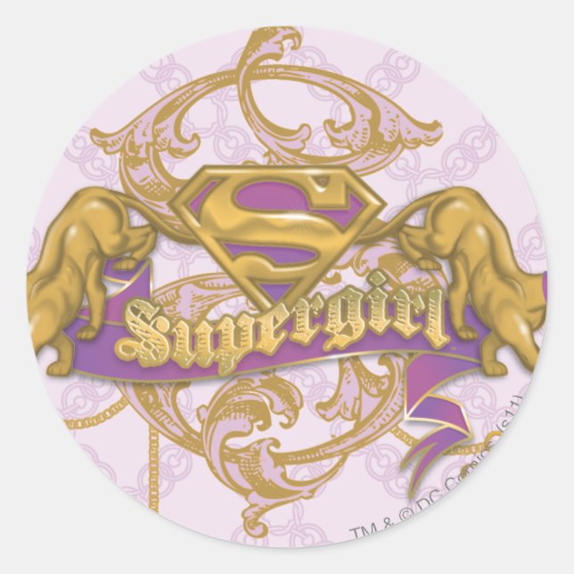 Supergirl Golden Cat 3 Runder Aufkleber (Vorderseite)
