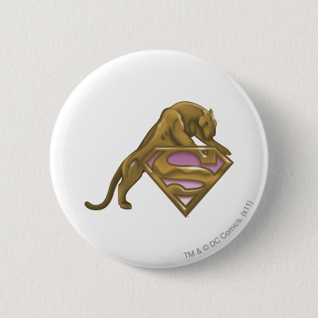 Supergirl Golden Cat Button (Vorderseite)