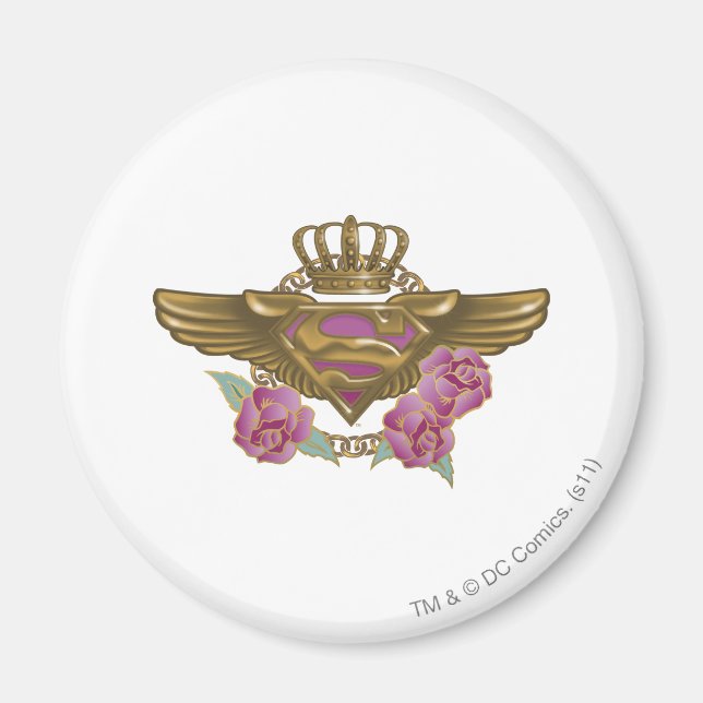 Supergirl Golden Wings Magnet (Vorne)