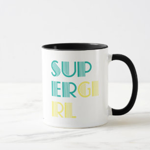 Supergirl Green and Yellow Tasse