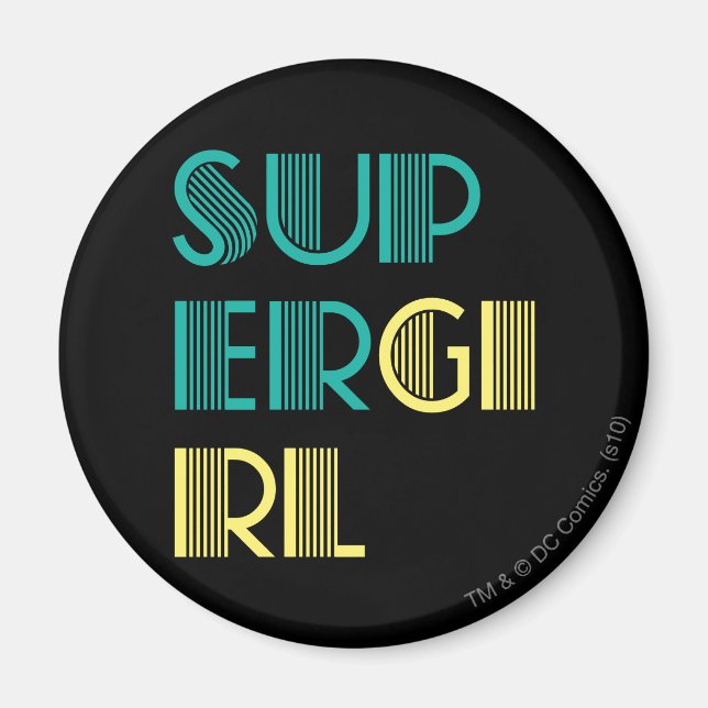 Supergirl Green und Yellow Magnet (Vorne)