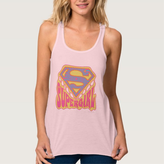 Supergirl Groovy Logo 2 Tank Top (Vorderseite)