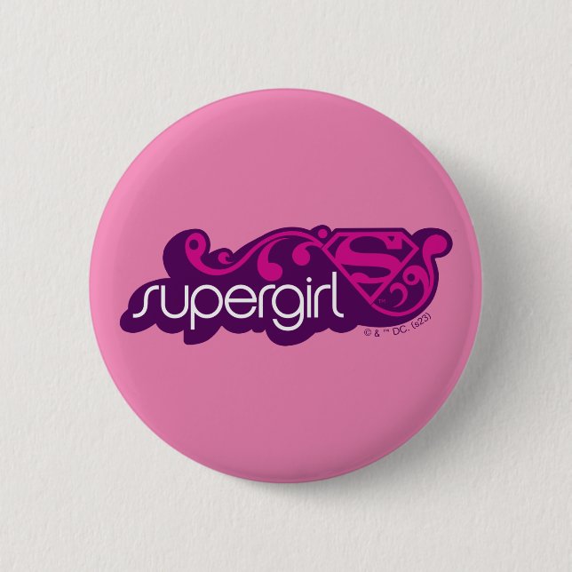Supergirl Groovy Name und S-Shield Button (Vorderseite)