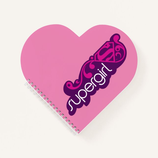 Supergirl Groovy Name und S-Shield Notizbuch (Vorderseite)