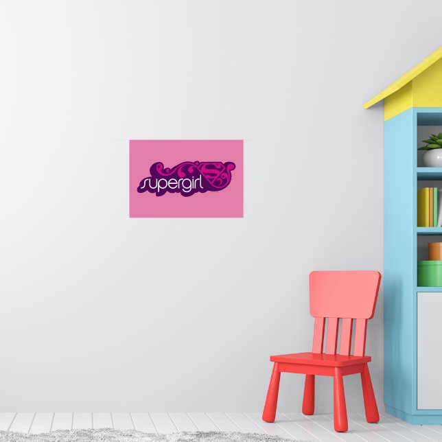 Supergirl Groovy Name und S-Shield Poster (Kinderzimmer 1)