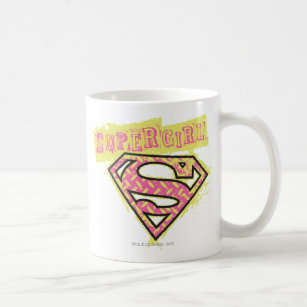 Supergirl Grunge Logo Pink Kaffeetasse