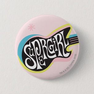 Supergirl Guitar Button