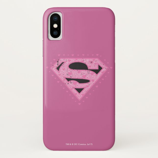 Supergirl Hearts Case-Mate iPhone Hülle (Rückseite)