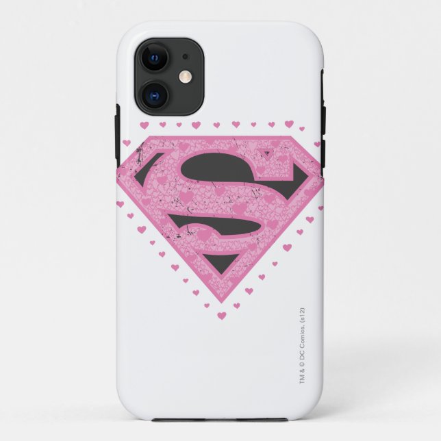 Supergirl Hearts Case-Mate iPhone Hülle (Rückseite)