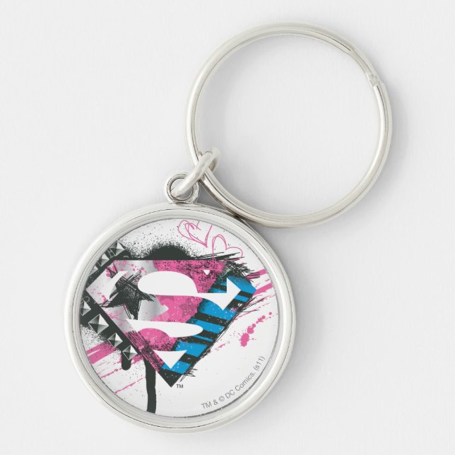 Supergirl Hearts Logo Schlüsselanhänger (Vorne)