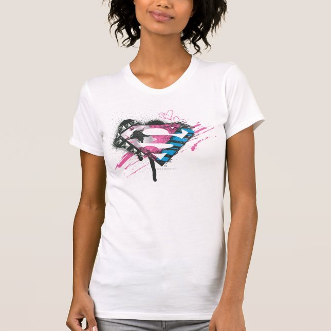 Supergirl Hearts Logo T-Shirt (Vorderseite)