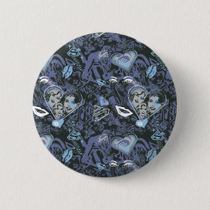 Supergirl Herz und Lips Muster Button