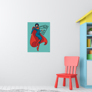 Supergirl Hovering in Blue Anzug Poster