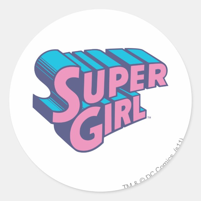 Supergirl J-Pop 10 Runder Aufkleber (Vorderseite)