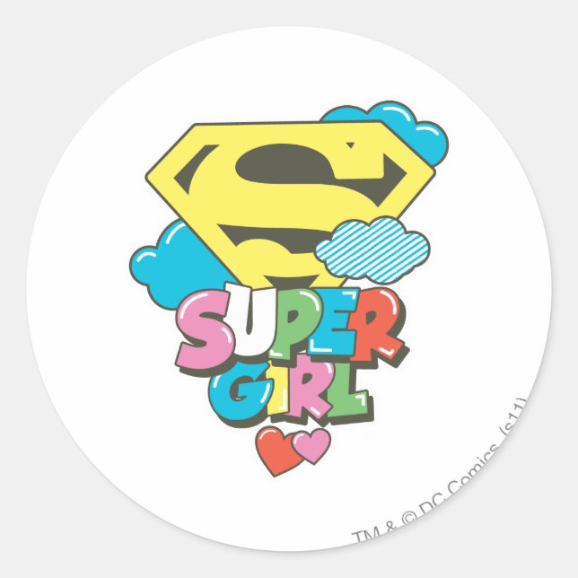 Supergirl J-Pop 5 Runder Aufkleber (Vorderseite)