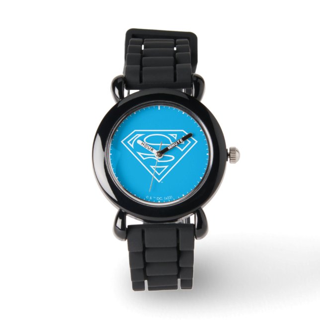 Supergirl Kontur S-Shield Armbanduhr (Vorderseite)