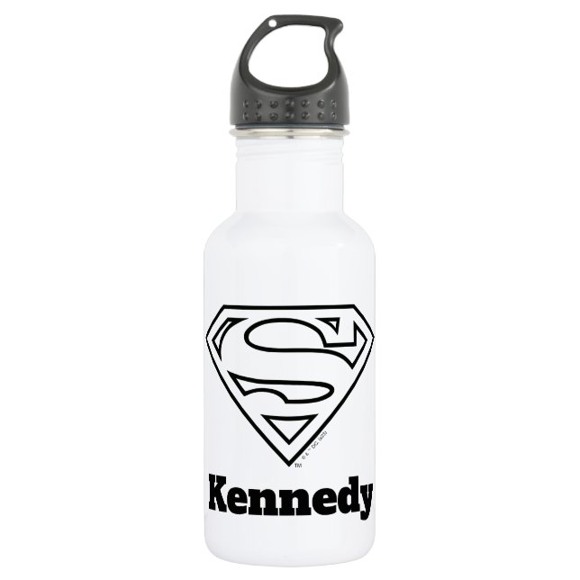 Supergirl Kontur S-Shield Edelstahlflasche (Vorderseite)