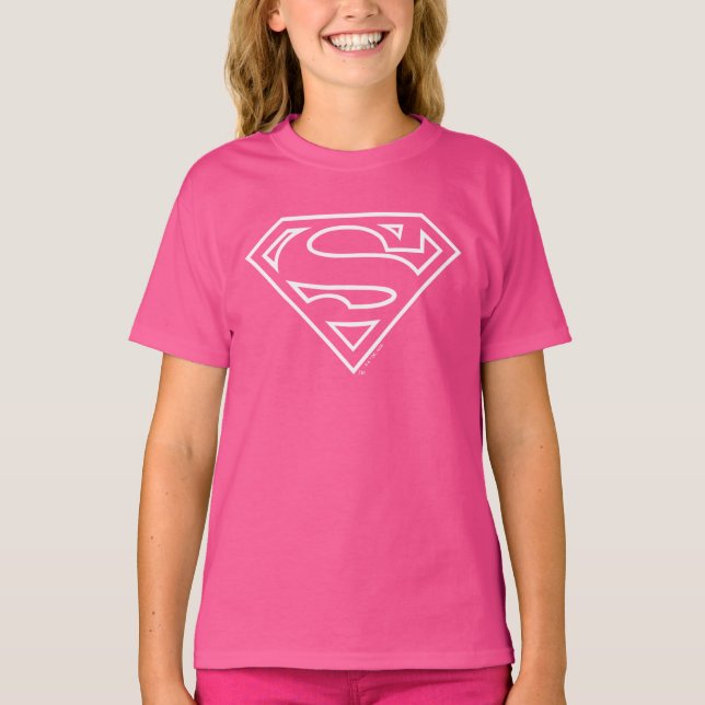 Supergirl Kontur S-Shield T-Shirt (Vorderseite)