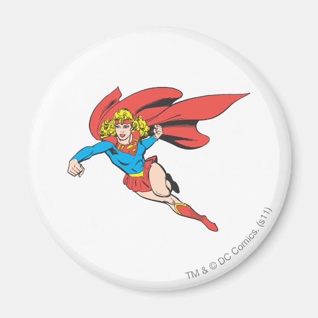 Supergirl Leaps und Punches Magnet (Vorne)