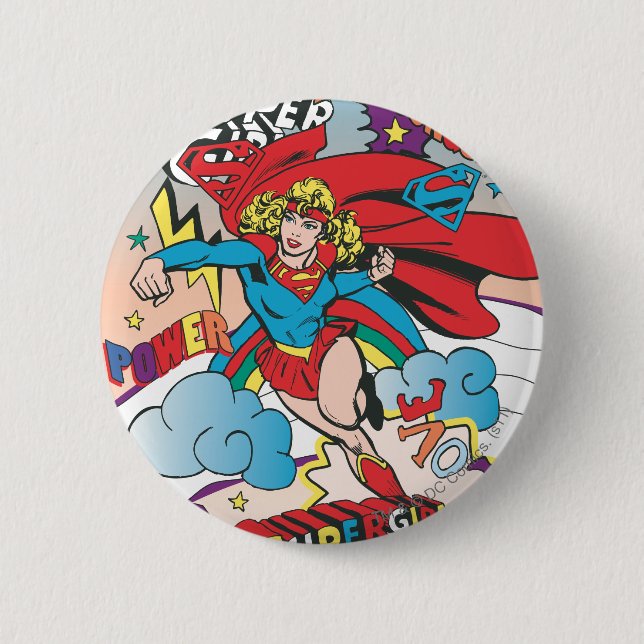 Supergirl Liebe Conquers Button (Vorderseite)