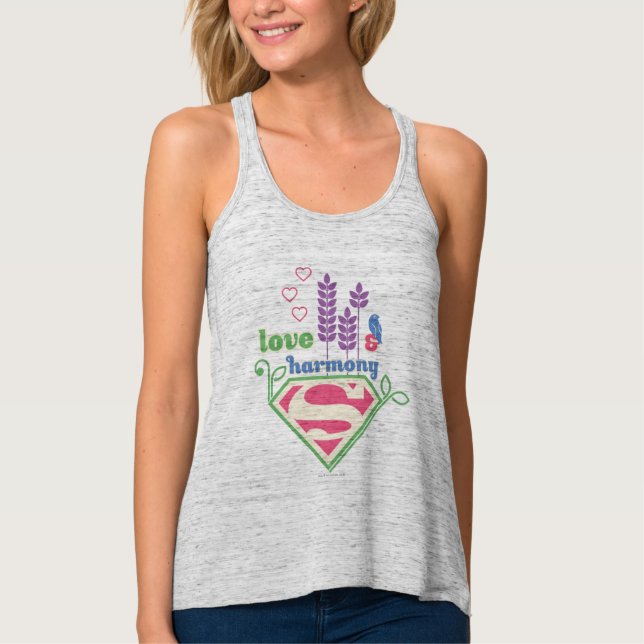 Supergirl Liebe & Harmonie Tank Top (Vorderseite)