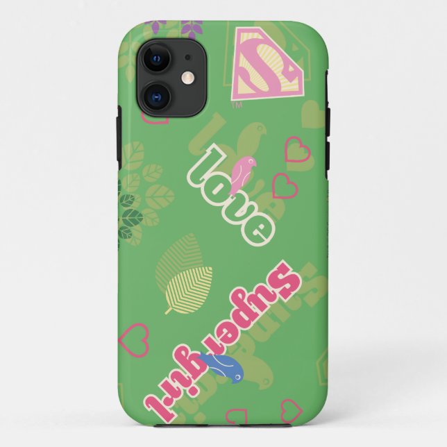 Supergirl-Liebe-Muster Case-Mate iPhone Hülle (Rückseite)