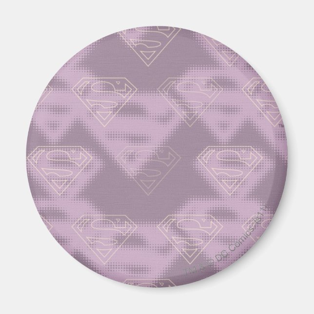 Supergirl-Lila-Halftone-Logo Magnet (Vorne)