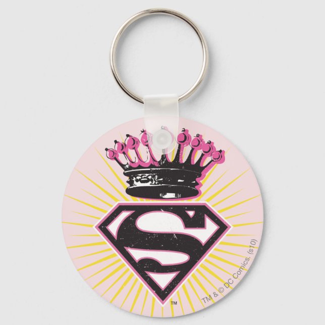 Supergirl-Logo mit Krone Schlüsselanhänger (Vorderseite)