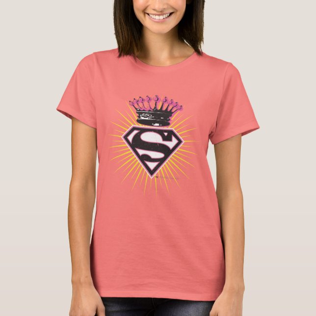 Supergirl-Logo mit Krone T-Shirt (Vorderseite)
