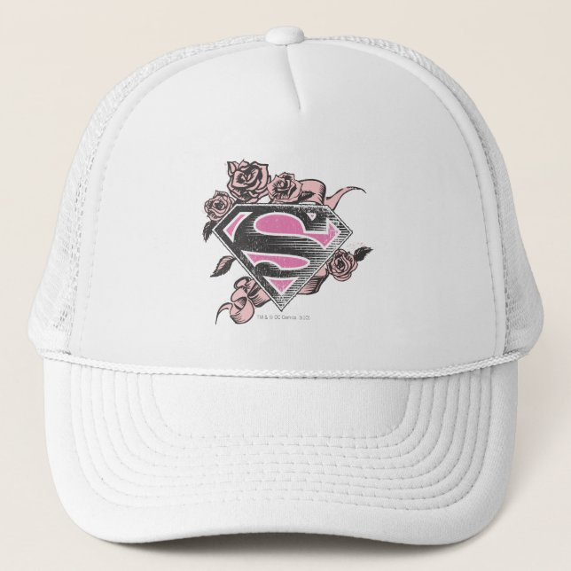 Supergirl-Logo mit Rose Truckerkappe (Vorderseite)