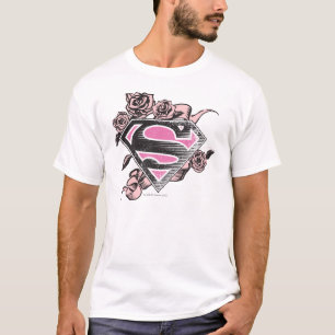 Supergirl Logo mit Rosen T-Shirt