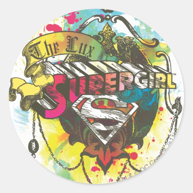Supergirl-Logo Runder Aufkleber (Vorderseite)