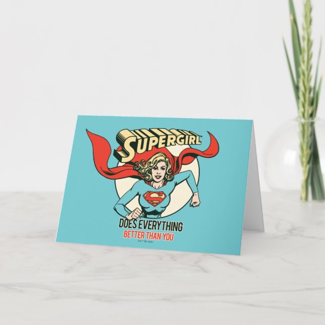 Supergirl macht alles besser als du karte (Vorderseite)