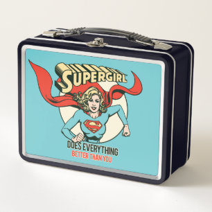 Supergirl macht alles besser als du metall brotdose