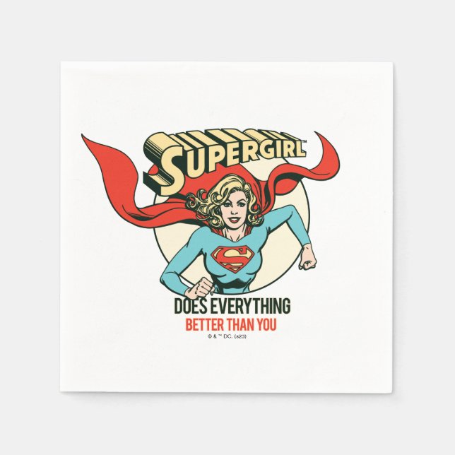 Supergirl macht alles besser als du serviette (Vorderseite)