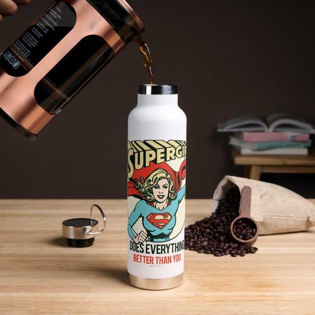 Supergirl macht alles besser als du trinkflasche (Kaffee)