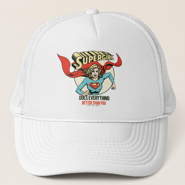 Supergirl macht alles besser als du truckerkappe (Vorderseite)