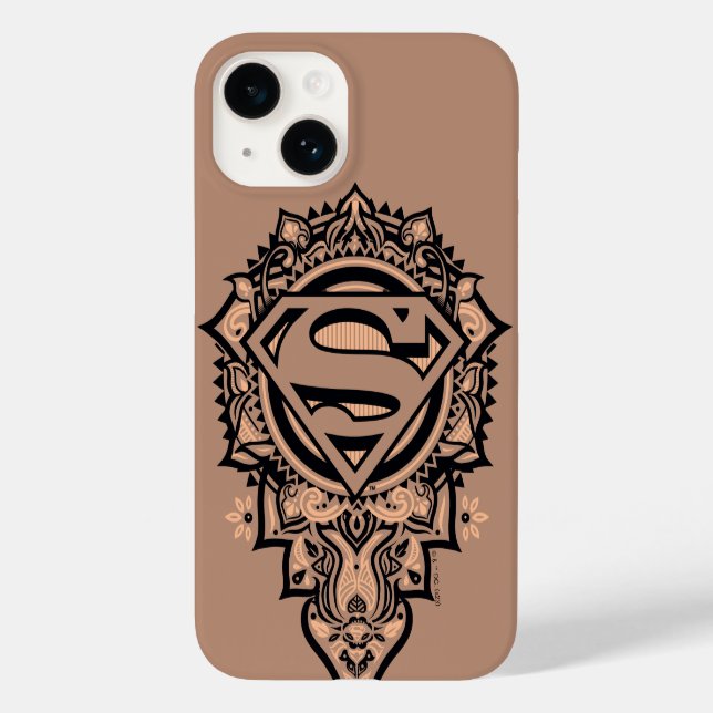 Supergirl Mandala Graphic Case-Mate iPhone 14 Hülle (Rückseite)