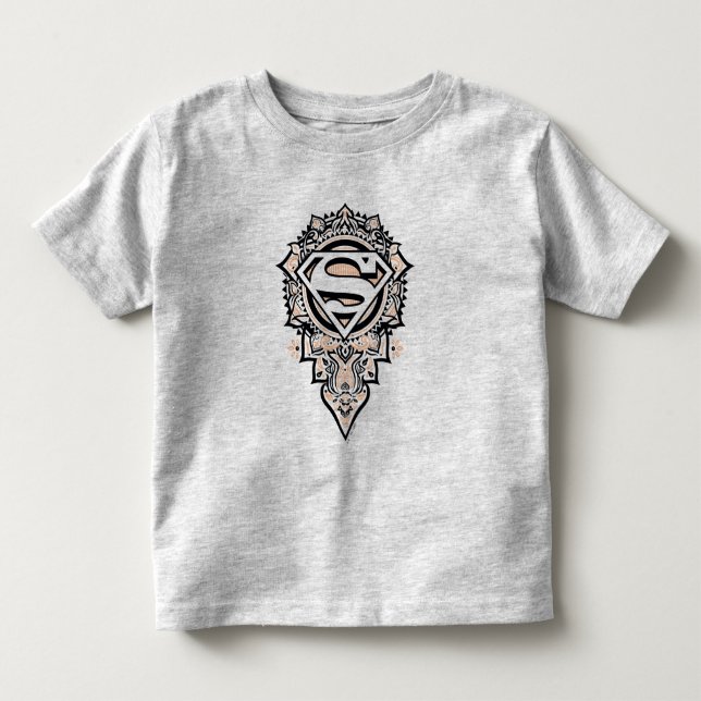 Supergirl Mandala Graphic Kleinkind T-shirt (Vorderseite)