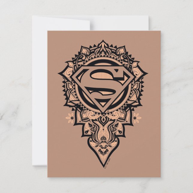 Supergirl Mandala Graphic Mitteilungskarte (Vorderseite)
