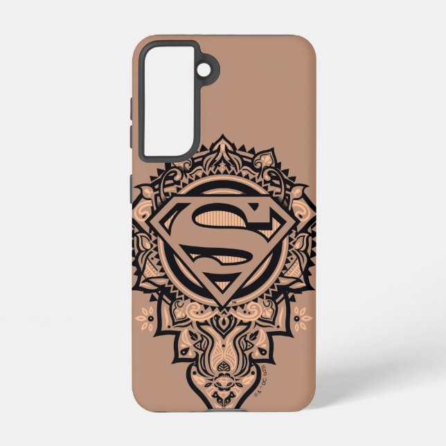 Supergirl Mandala Graphic Samsung Galaxy Hülle (Rückseite)
